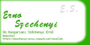 erno szechenyi business card