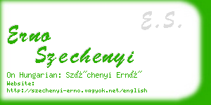 erno szechenyi business card